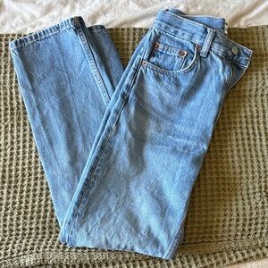 Zara Light Blue Straight Jeans